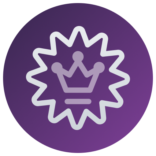 Icon of Crown in a badge