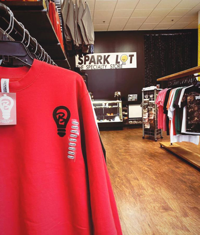 Image inside the Spark a Lot clothing store